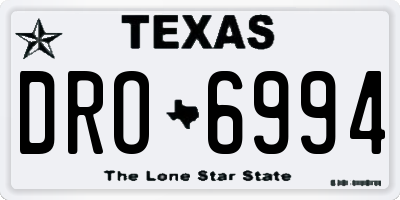 TX license plate DRO6994