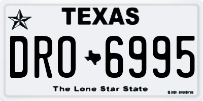 TX license plate DRO6995