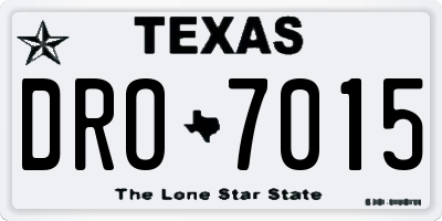 TX license plate DRO7015