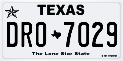 TX license plate DRO7029