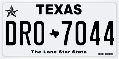 TX license plate DRO7044