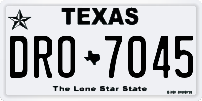 TX license plate DRO7045