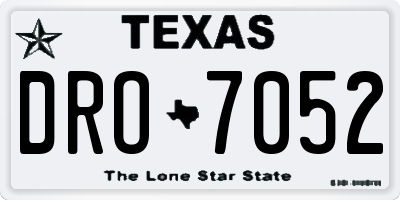 TX license plate DRO7052