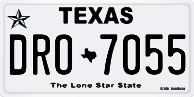 TX license plate DRO7055