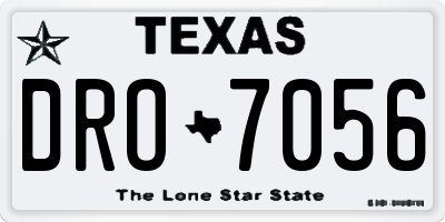 TX license plate DRO7056