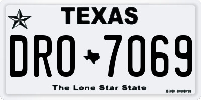 TX license plate DRO7069