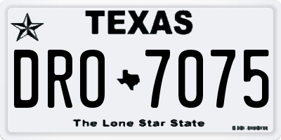 TX license plate DRO7075