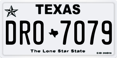 TX license plate DRO7079