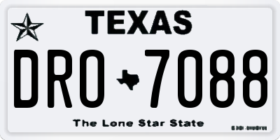 TX license plate DRO7088