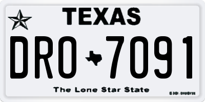 TX license plate DRO7091