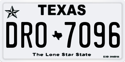 TX license plate DRO7096