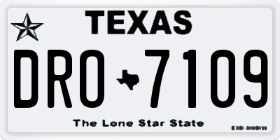 TX license plate DRO7109