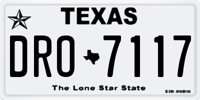TX license plate DRO7117