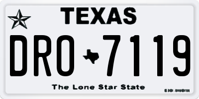 TX license plate DRO7119