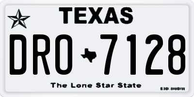 TX license plate DRO7128