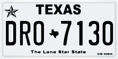 TX license plate DRO7130