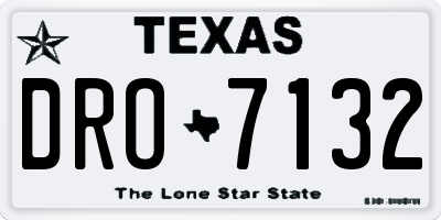 TX license plate DRO7132