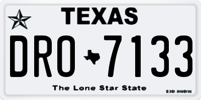 TX license plate DRO7133