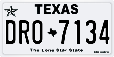 TX license plate DRO7134