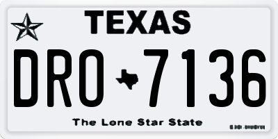 TX license plate DRO7136