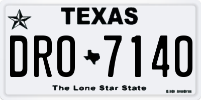 TX license plate DRO7140