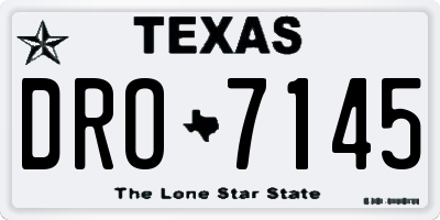 TX license plate DRO7145