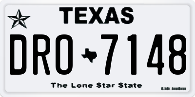 TX license plate DRO7148