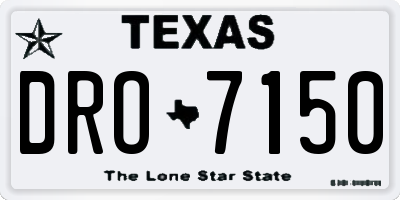 TX license plate DRO7150