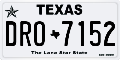 TX license plate DRO7152