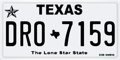 TX license plate DRO7159