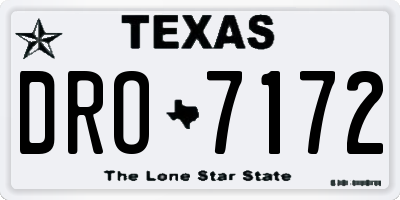TX license plate DRO7172