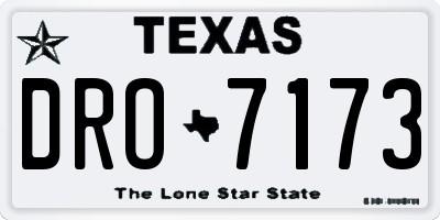 TX license plate DRO7173