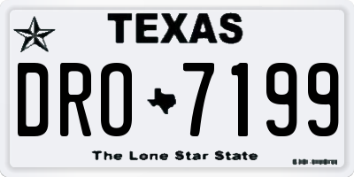 TX license plate DRO7199