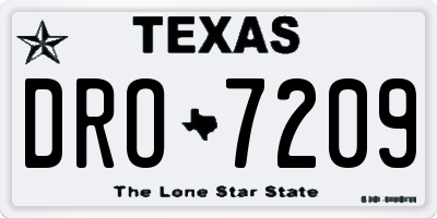 TX license plate DRO7209