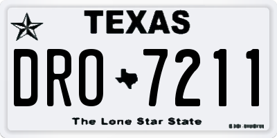 TX license plate DRO7211