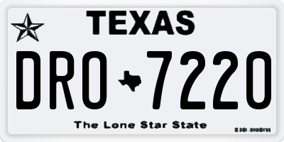 TX license plate DRO7220