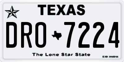 TX license plate DRO7224