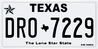TX license plate DRO7229