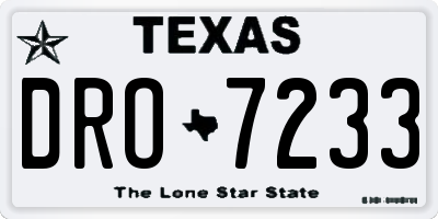 TX license plate DRO7233