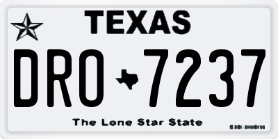 TX license plate DRO7237