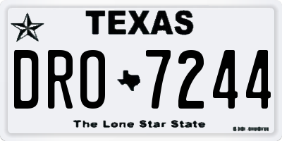 TX license plate DRO7244