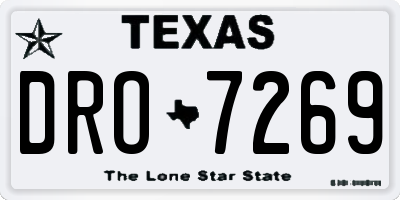 TX license plate DRO7269