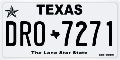 TX license plate DRO7271