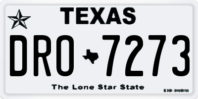 TX license plate DRO7273