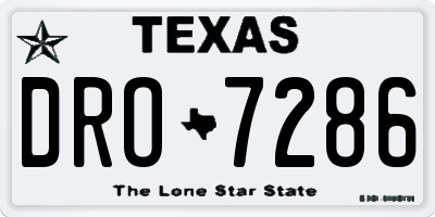TX license plate DRO7286