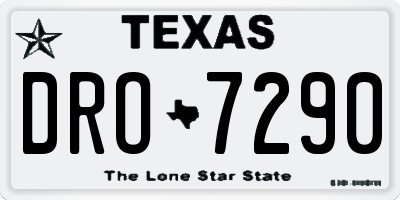 TX license plate DRO7290