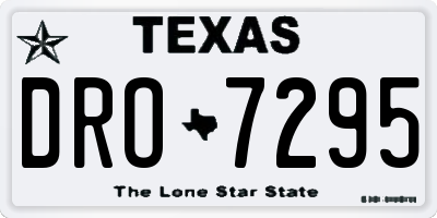 TX license plate DRO7295