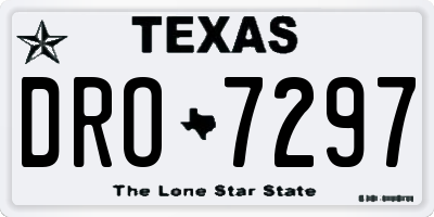 TX license plate DRO7297