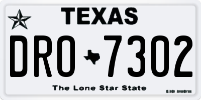 TX license plate DRO7302