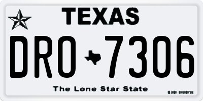 TX license plate DRO7306